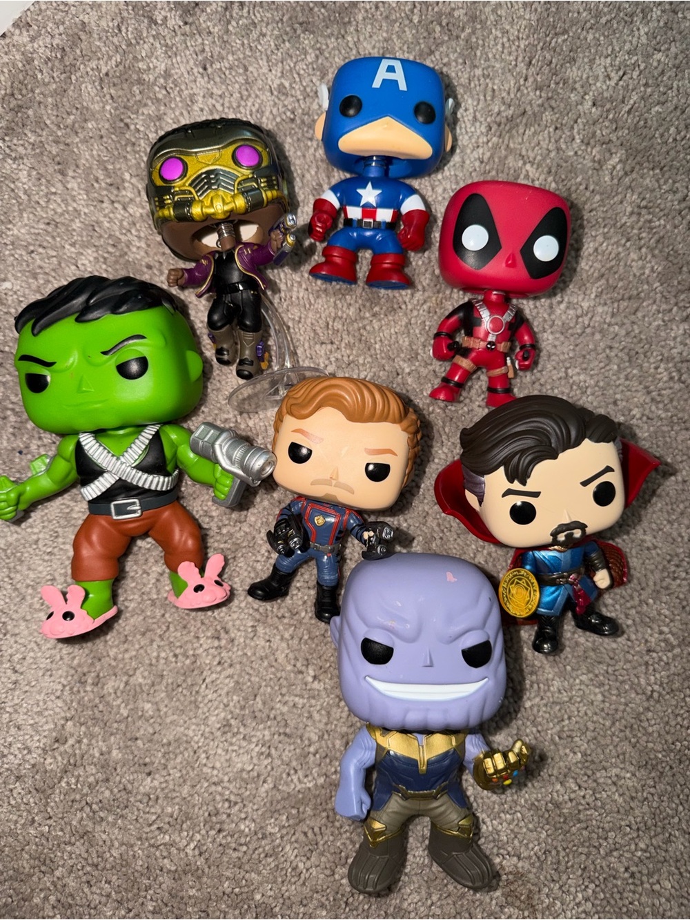 Funko Marvel Vinyl Figures Lot - Green, Purple, Blue, Red, Pink, Gold